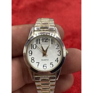 Quartz Watch Gold/Silver Tone Band Women’s Vintage MZ Berger #WS54 Needs Service